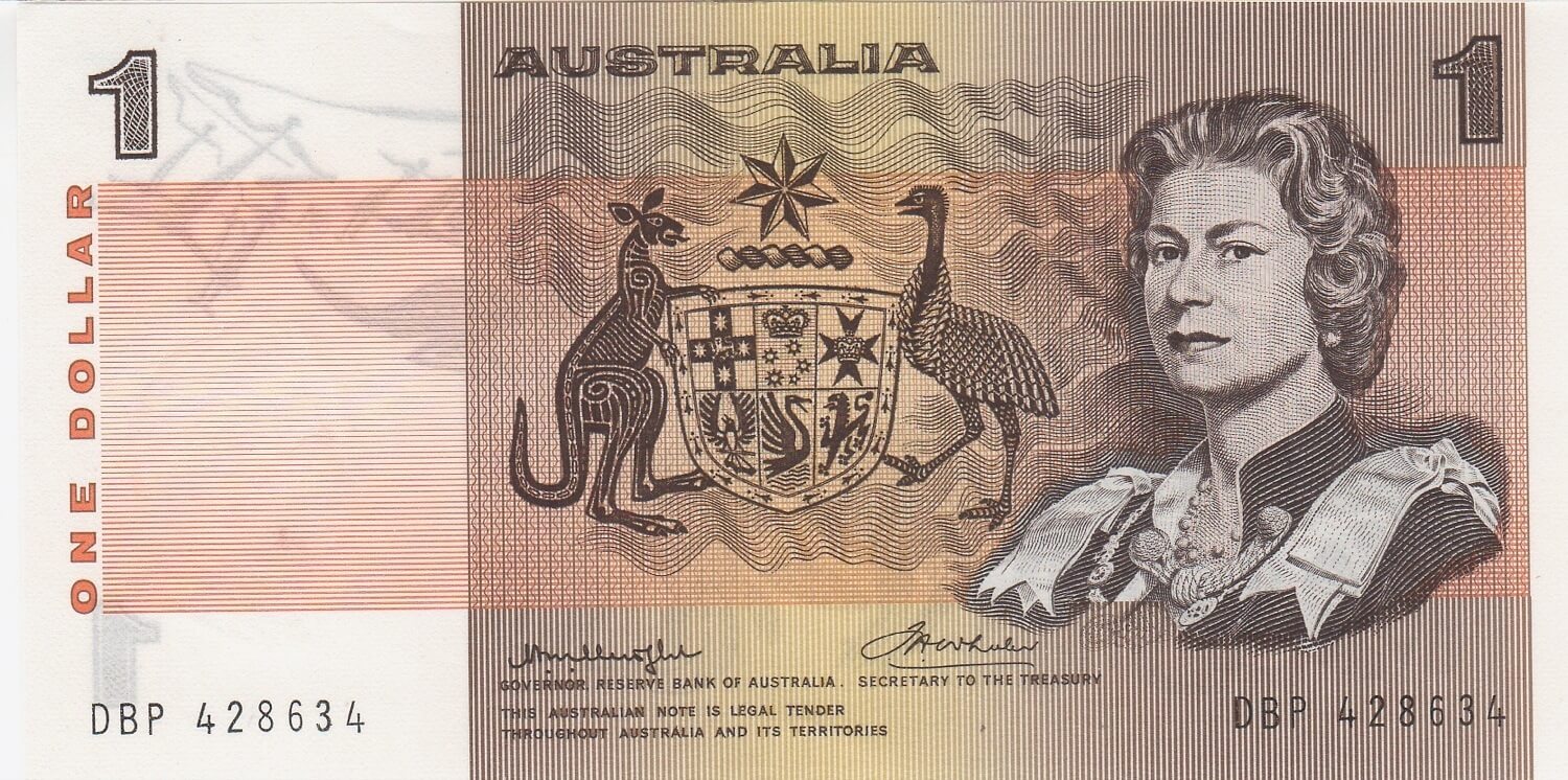 1976 $1 Note DBP Test Serials (Double Fold Paper) Knight/Wheeler R76bi Uncirculated product image