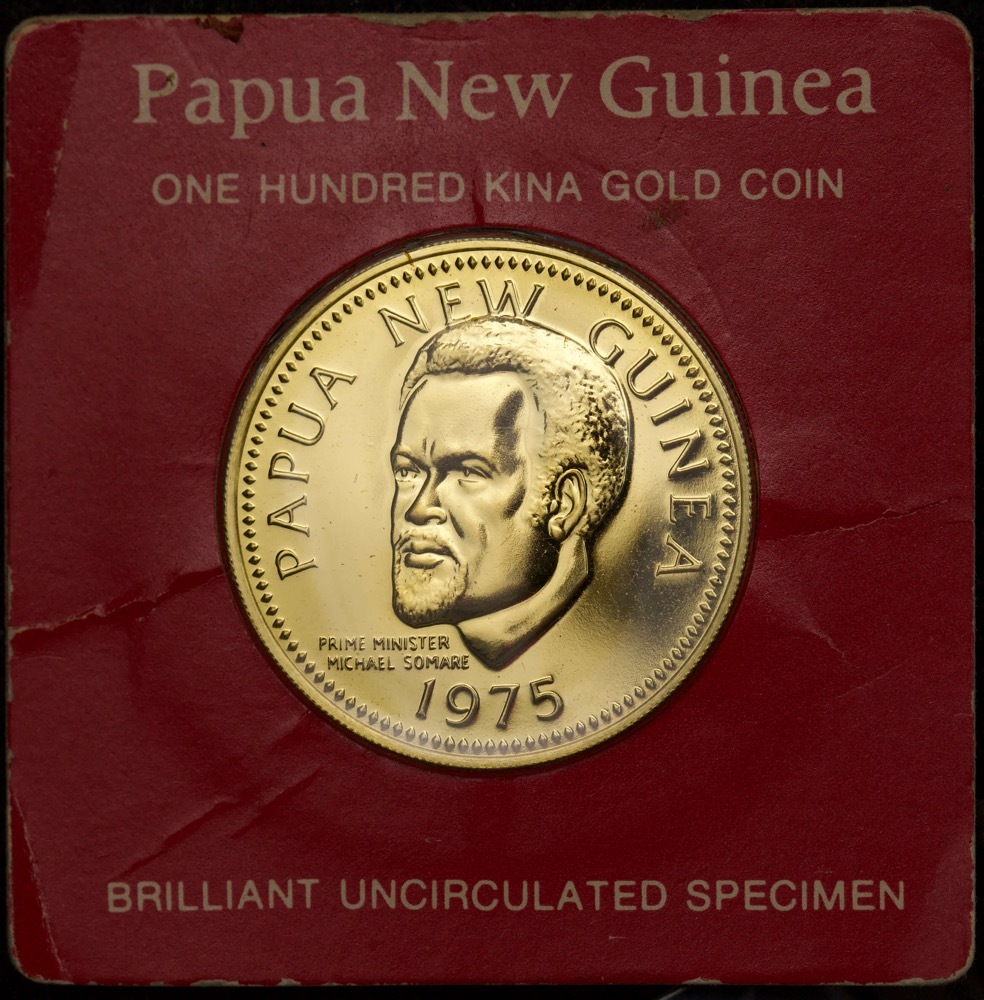 Papua New Guinea 1975 Gold 100 Kina KM#10 Uncirculated product image