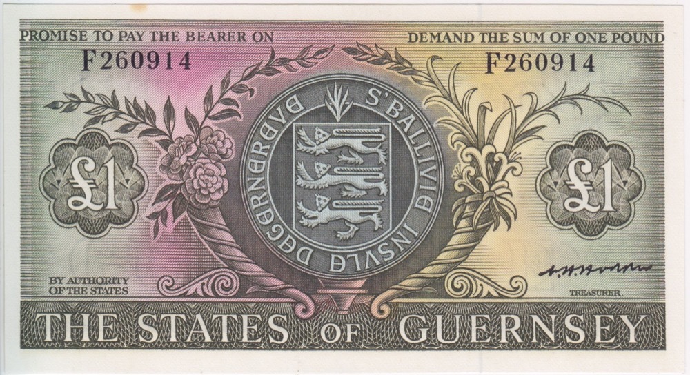 Guernsey 1969 1 Pound Hodder Pick#45b Uncirculated F 260914 product image