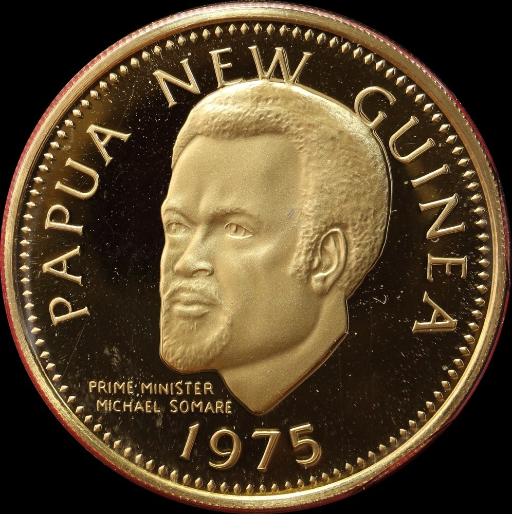 Papua New Guinea 1975 Gold 100 Kina Proof KM#10 Independence product image