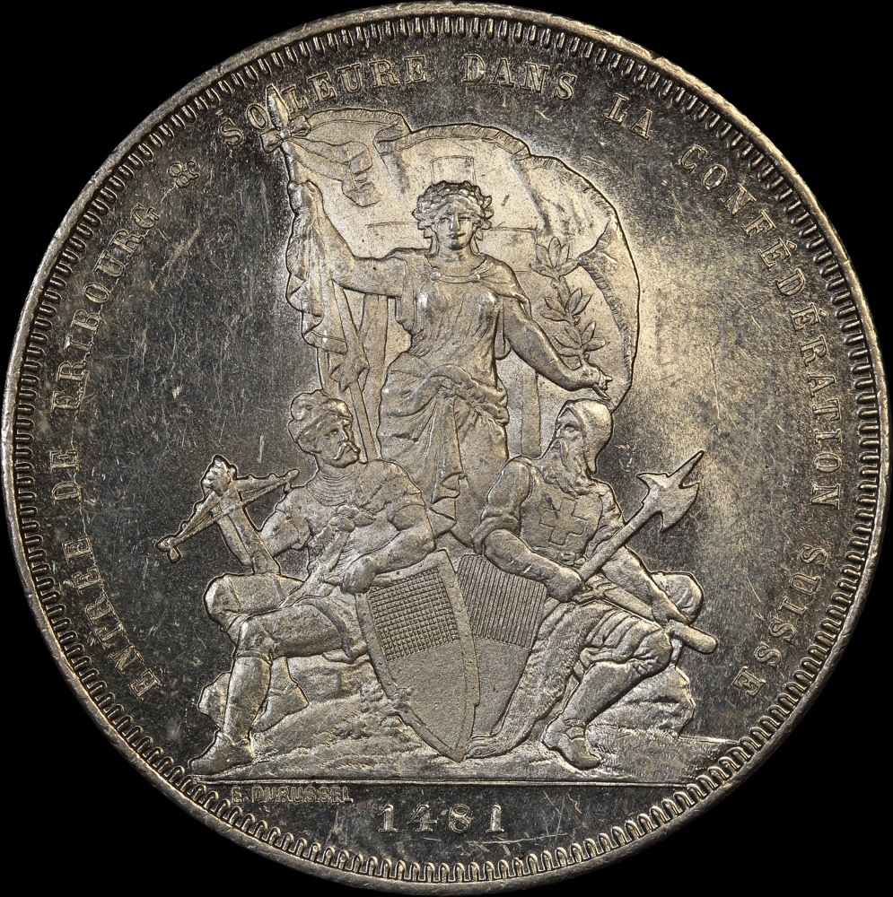 Switzerland 1881 Silver Thaler KM#X.S15 PCGS MS62 product image