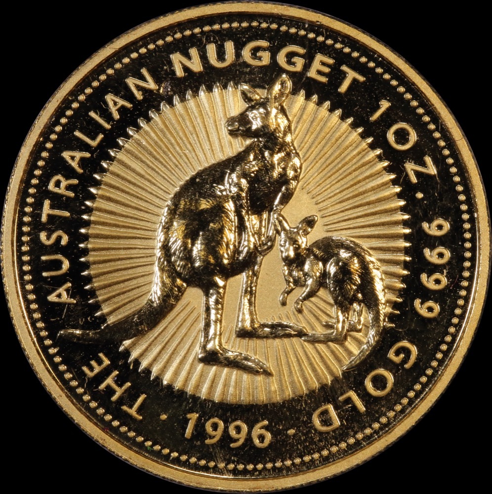 1996 Gold 1oz Kangaroo Nugget Coin Mother and Joey product image