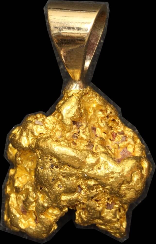 Natural Gold Nugget on 18 Carat Pendant Clasp 6.16 grams product image