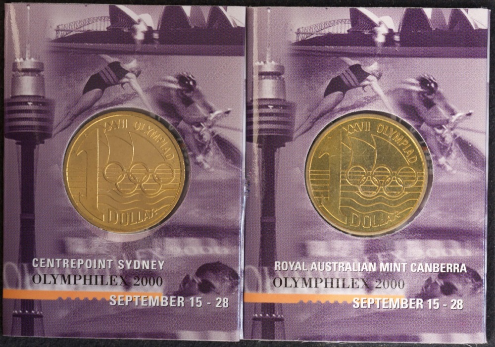 2000 Olymphilex Dollar Unc Pair Of Mintmarks C And S product image