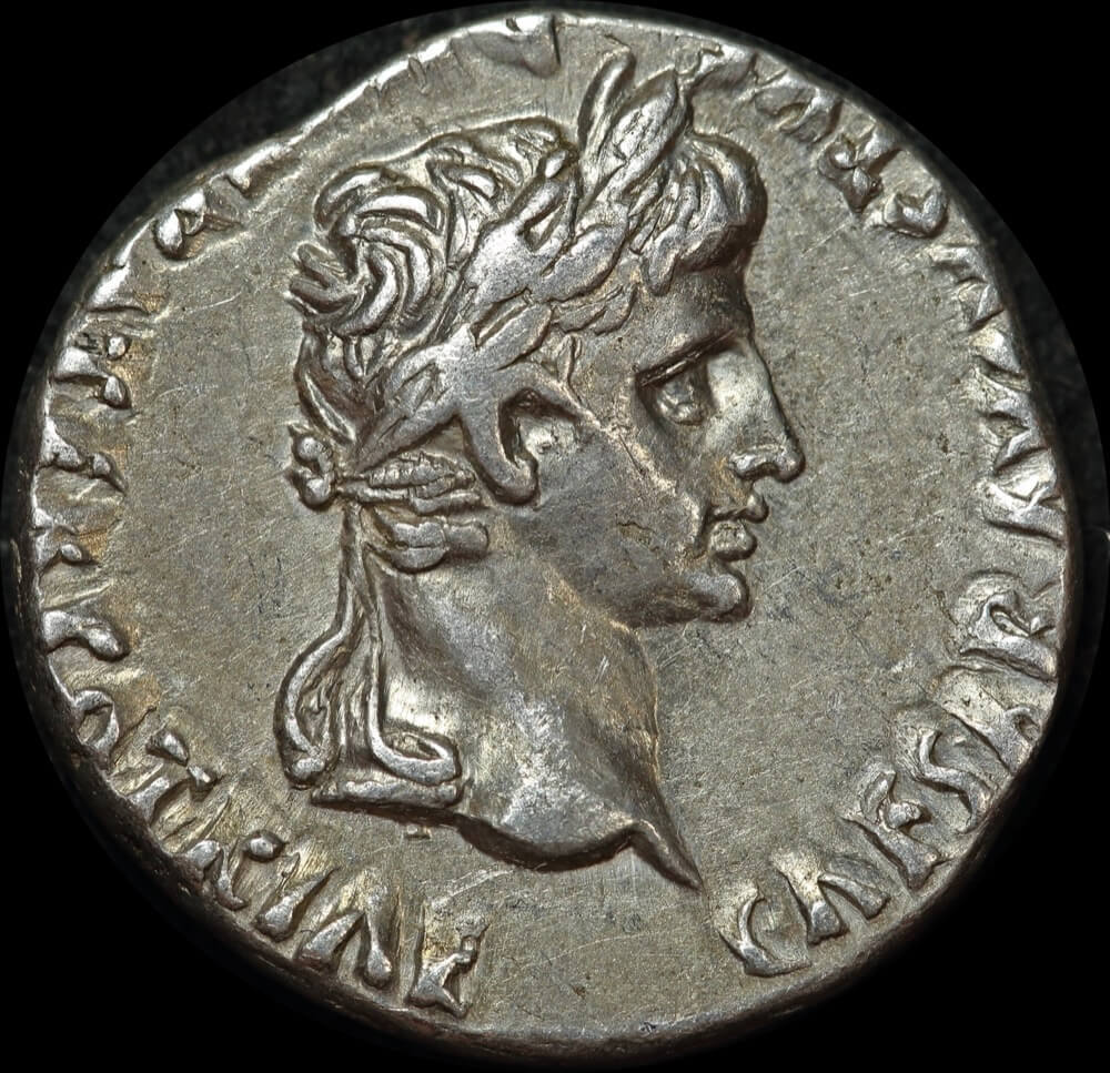 Ancient Rome (Imperial) 2BC - 4AD Augustus Silver Denarius Gaius & Lucius S# 1597 good VF product image