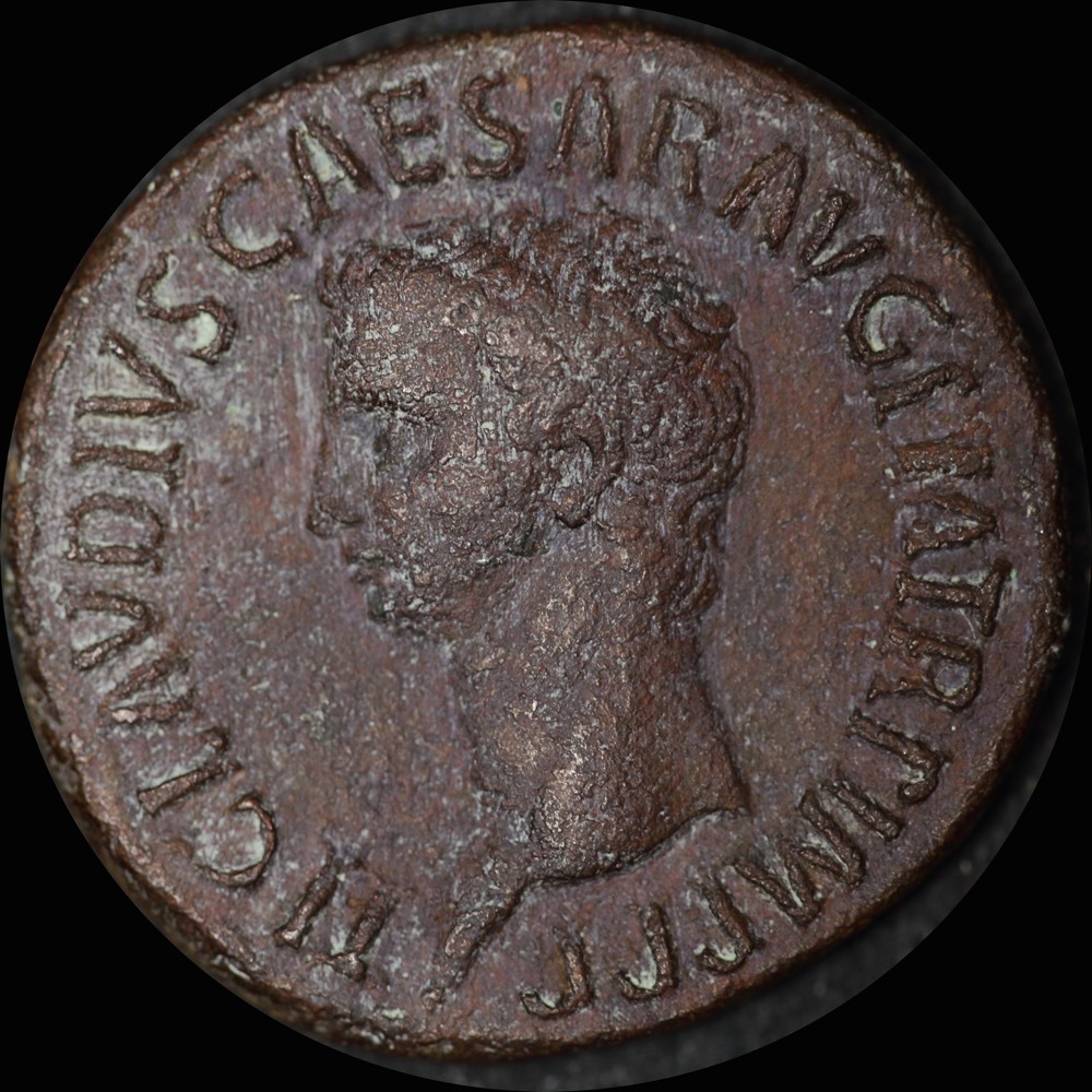 Ancient Rome (Imperial) 42 AD Claudius Copper As Minerva S# 1862 Fine product image