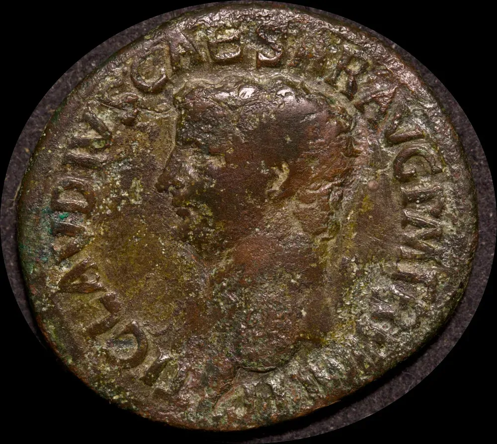 Ancient Rome (Imperial) 42 AD Claudius Copper As Minerva S# 1862 Very Good product image