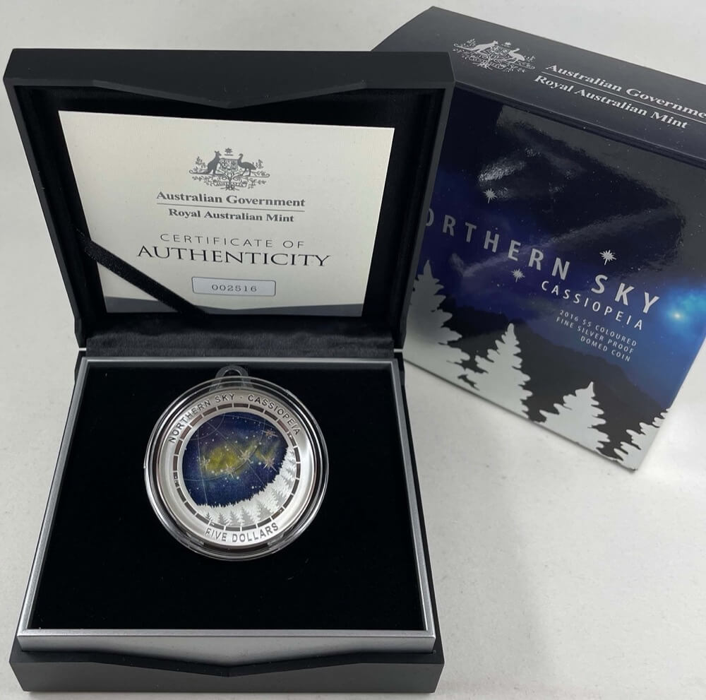 2016 Silver Five Dollar Proof Northern Skies - Cassiopeia product image