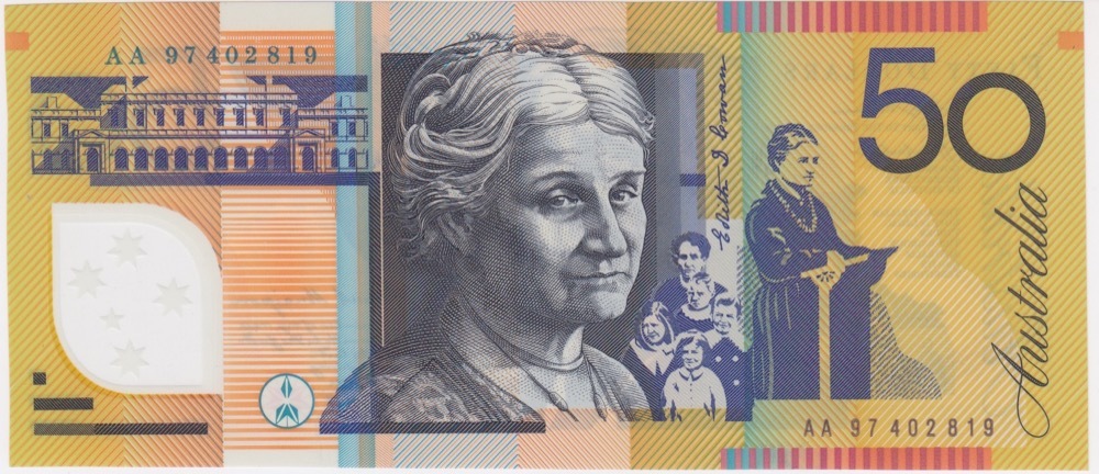 1997 $50 Note AA97 First Prefix Macfarlane/Evans R518F Uncirculated product image