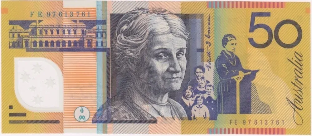 1997 $50 Note Macfarlane/Evans Standard Prefix R518a Uncirculated product image