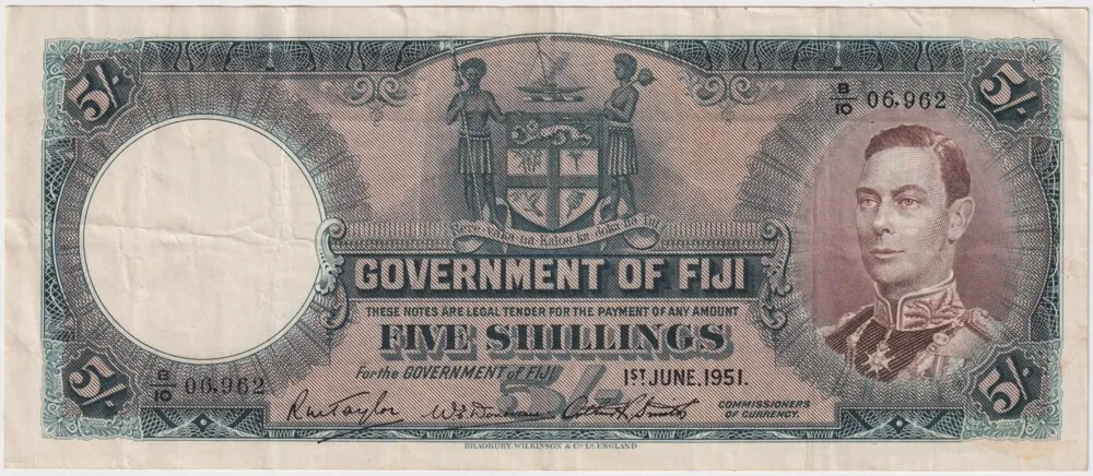 Fiji 1951 5 Shillings Pick#37k about EF product image