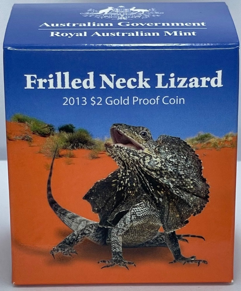 2013 Gold $2 Proof Frilled Neck Lizard product image