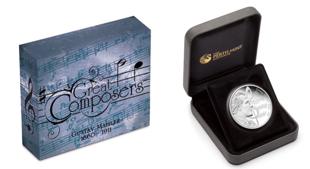 2010 Silver 1 Ounce Proof Great Composers - Gustav Mahler product image