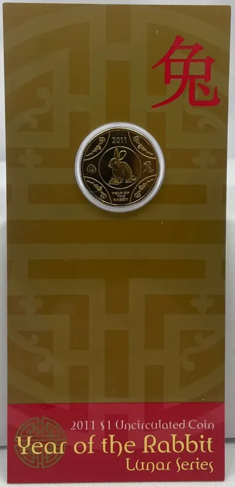 2011 1 Dollar Uncirculated Coin Lunar Year of the Rabbit product image