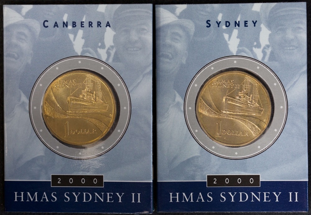 2000 HMAS Sydney Pair of Mintmarks $1 Coins product image