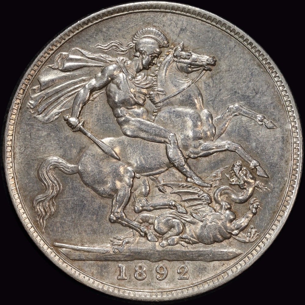 1892 Silver Crown Victoria S#3921 good EF product image
