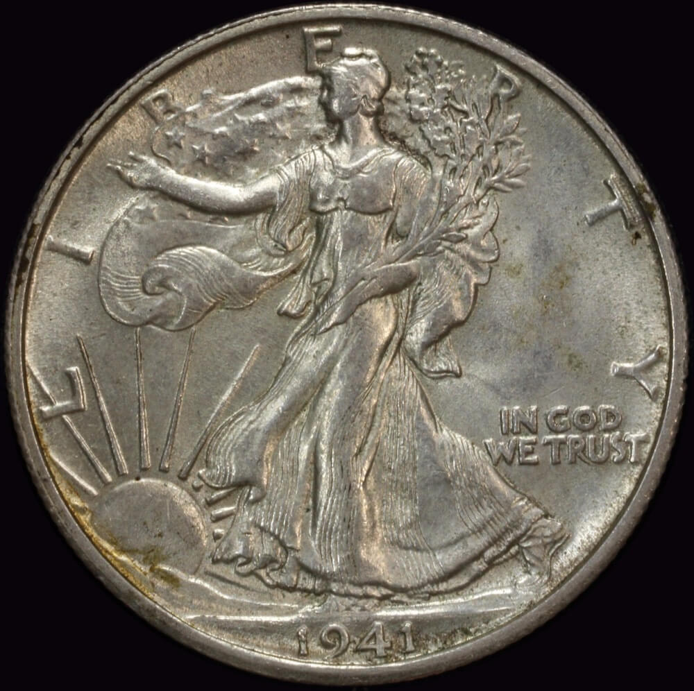 United States 1941-S Silver Half Dollar - Walking Liberty   Choice Uncirculated product image