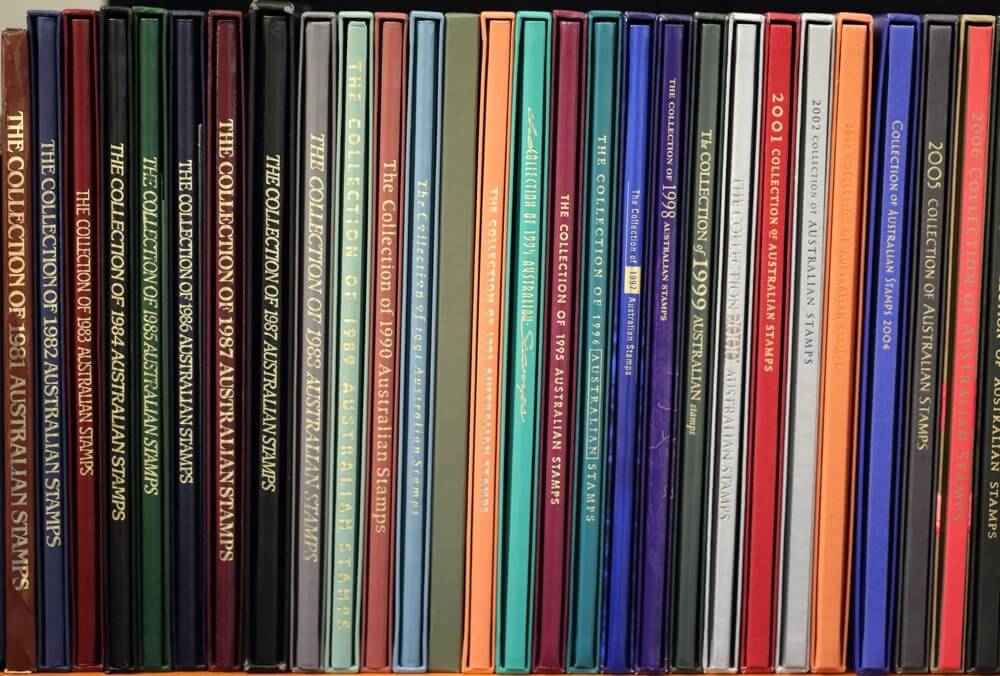 Run of Australia Post Year Stamp Books MUH from 1937 to 2017 with 5 Bonus sheets product image