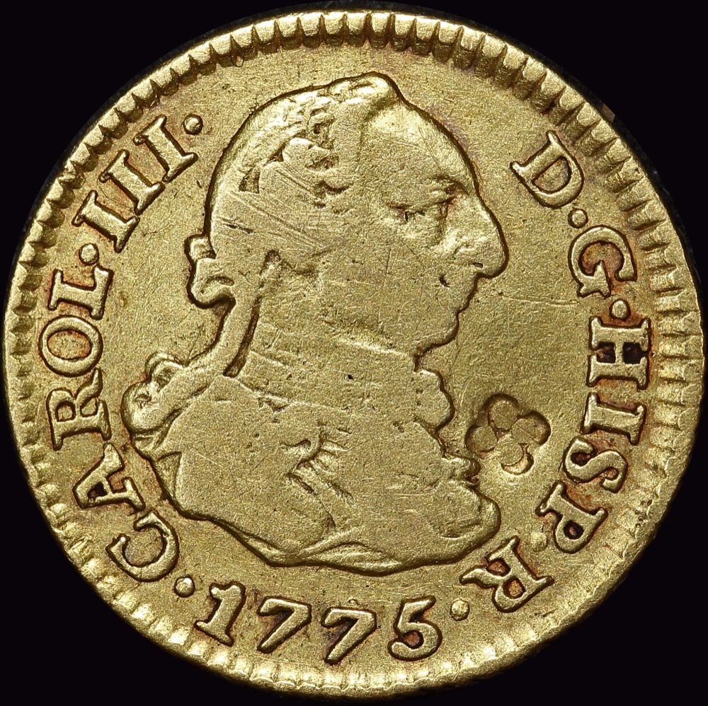 Spain 1775-PJ Gold 1/2 Escudo KM# 415.1 Good Fine product image