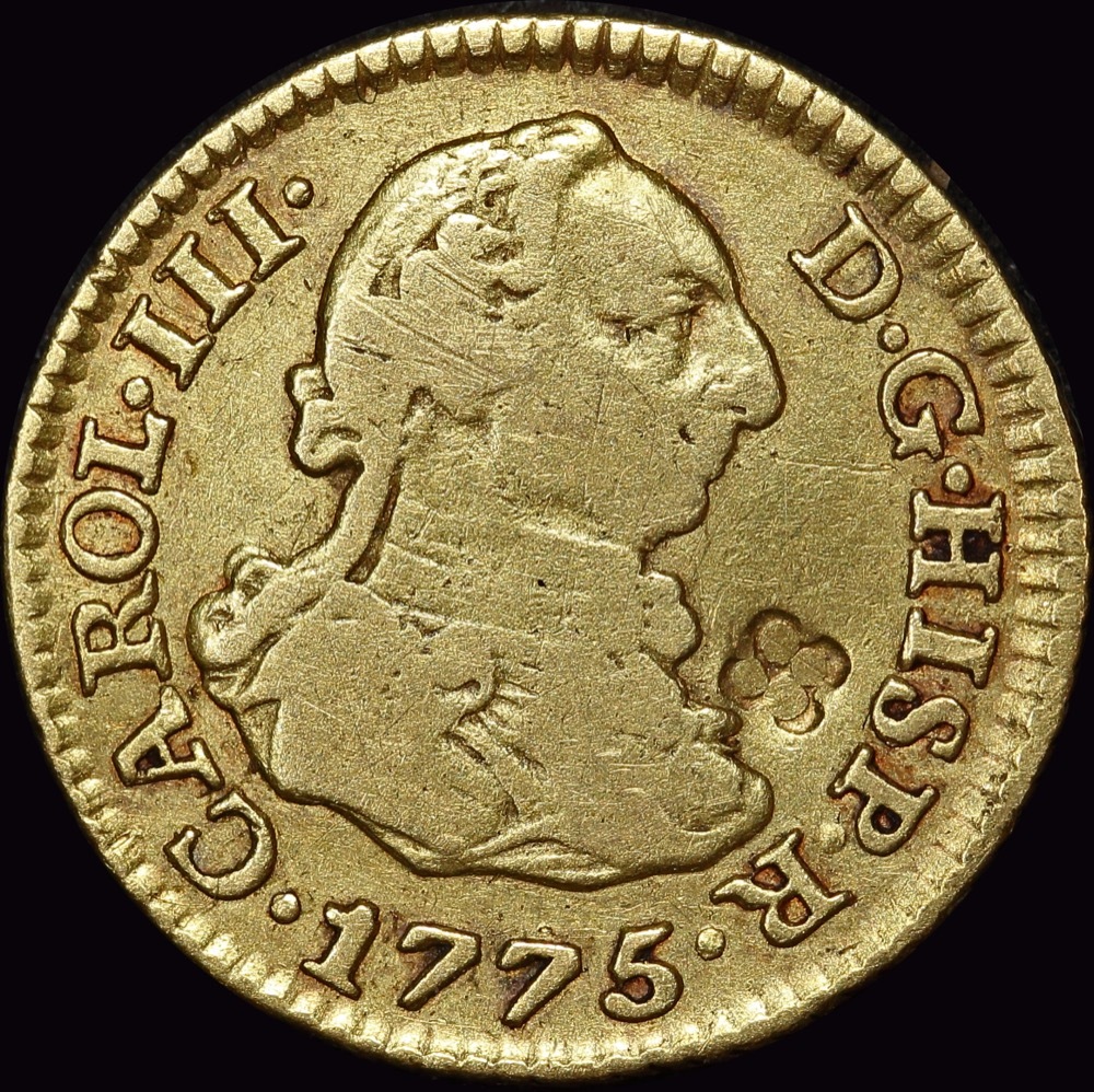 Spain 1775-PJ Gold 1/2 Escudo KM# 415.1 Good Fine product image