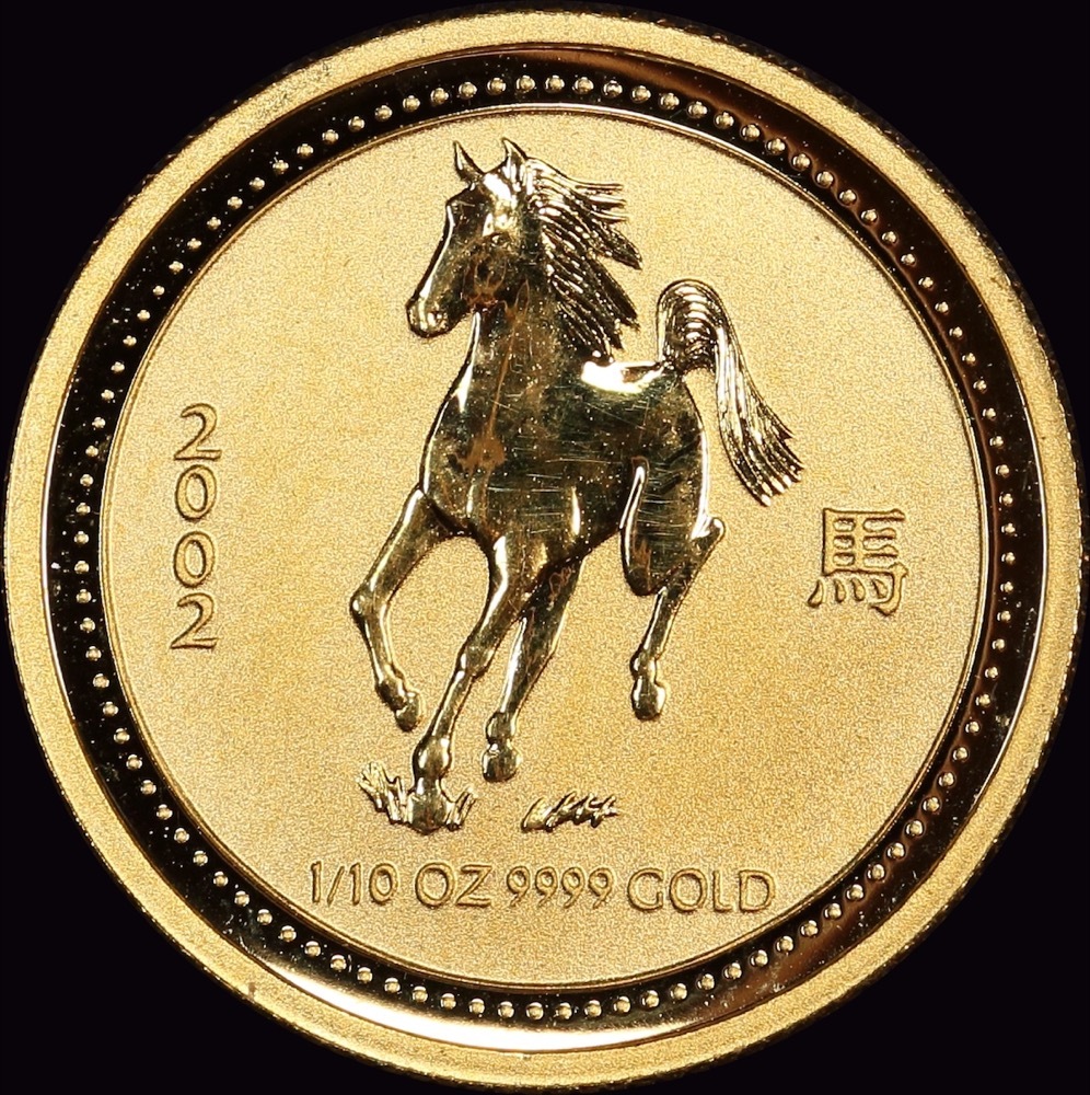 2002 Gold Lunar $15 1/10 Ounce Specimen Coin - Year of the Horse product image