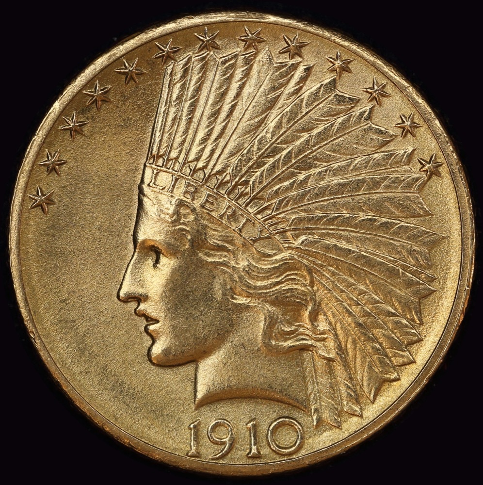 United States 1910-D Gold 10 Dollar Indian Head PCGS MS63 product image