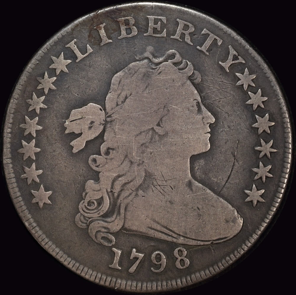 United States 1798 Silver Draped Bust Dollar Fine product image