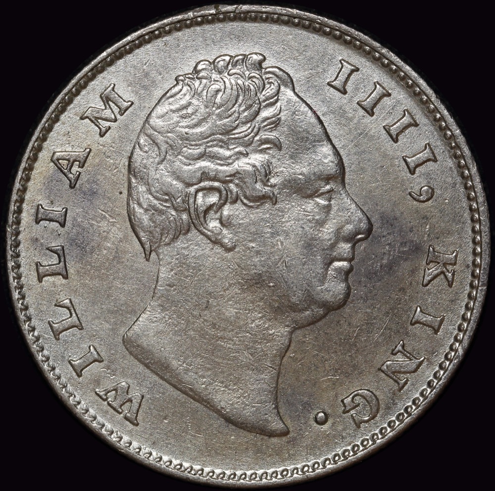 British India 1835 Silver Rupee KM# 450.1 good EF product image