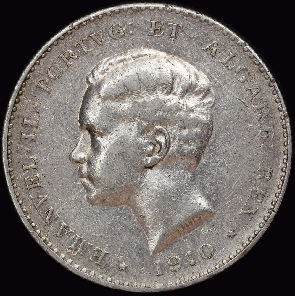 Portugal 1910 Silver 1,000 Reis KM# 558 Extremely Fine product image