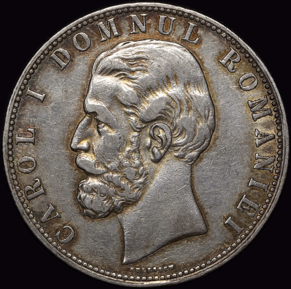 Romania 1880 Silver 5 Lei KM# 12 Extremely Fine product image