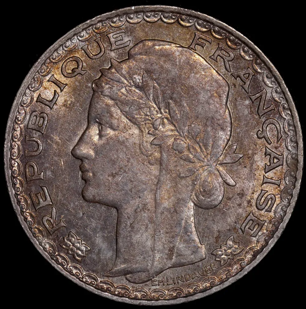 French Indo-China 1931 Silver 1 Piastre KM# 19 about Unc product image