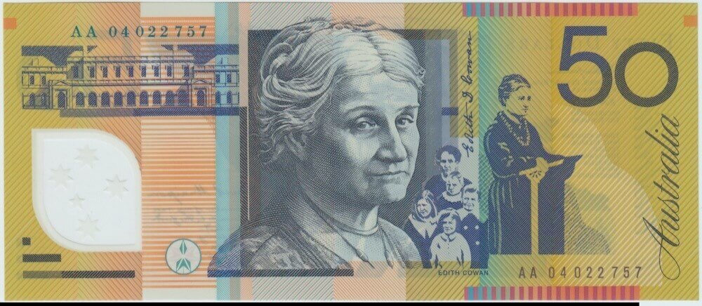 2004 $50 Note AA04 First Prefix Macfarlane/Henry R520bF Uncirculated product image