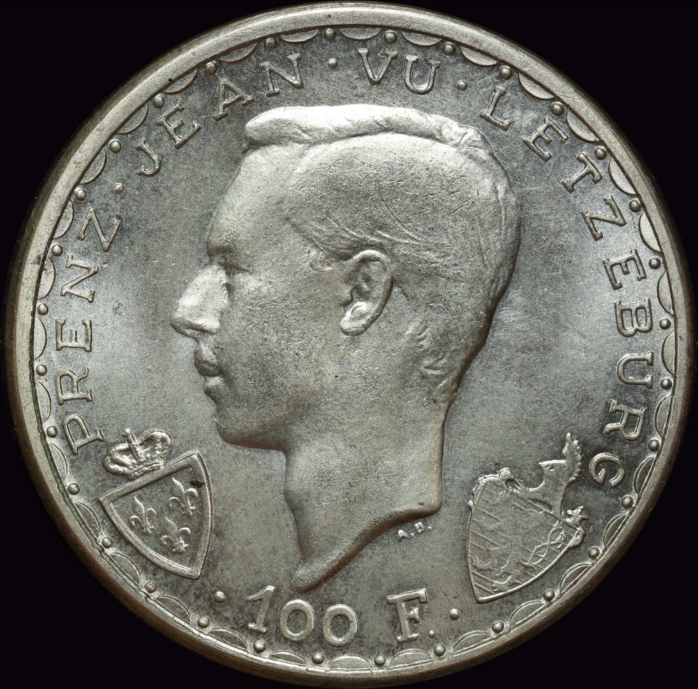 Luxembourg 1946 Silver 100 Francs Restrike KM# 49 Choice Uncirculated product image