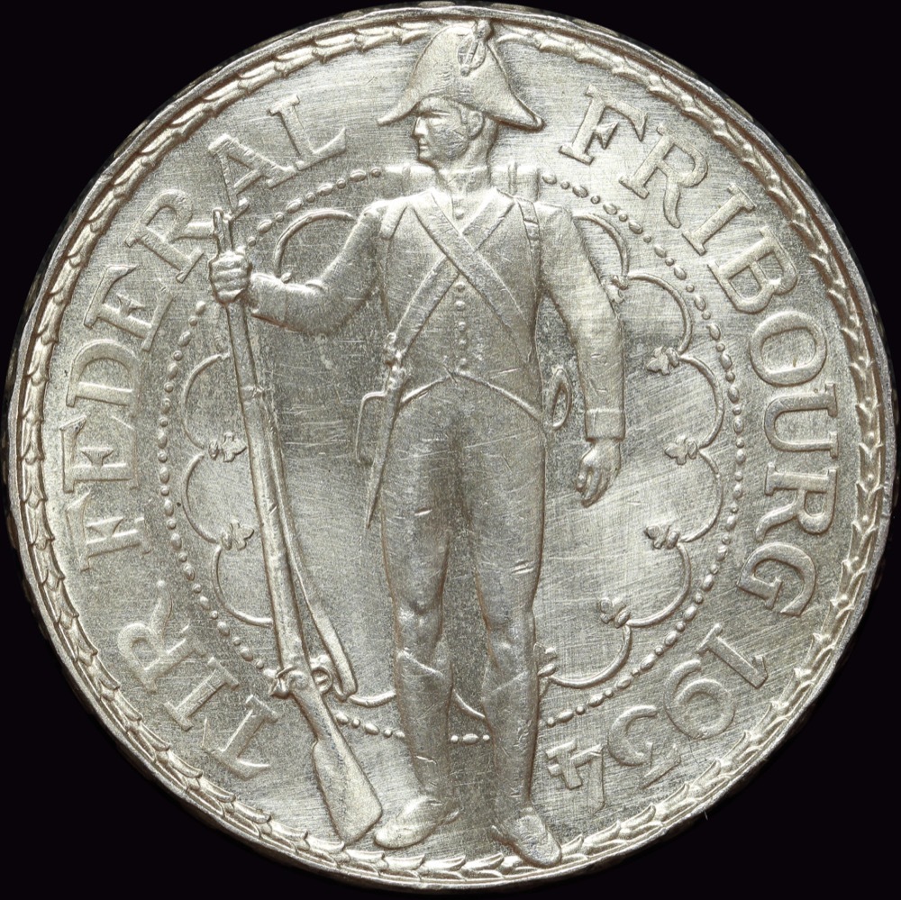 Switzerland 1934 Silver 5 Francs X# S18 Uncirculated product image