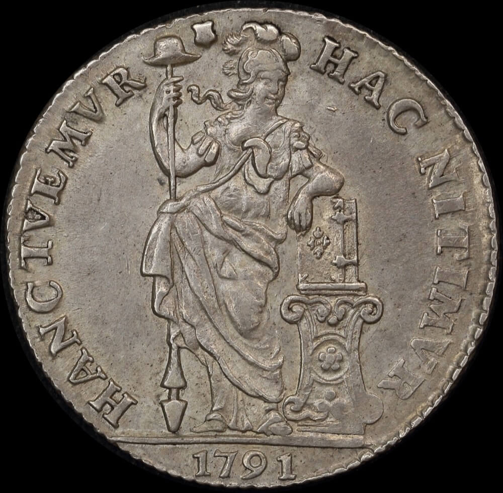 Netherlands (Utrecht) 1791 Silver Guilder KM#102.3 about EF product image