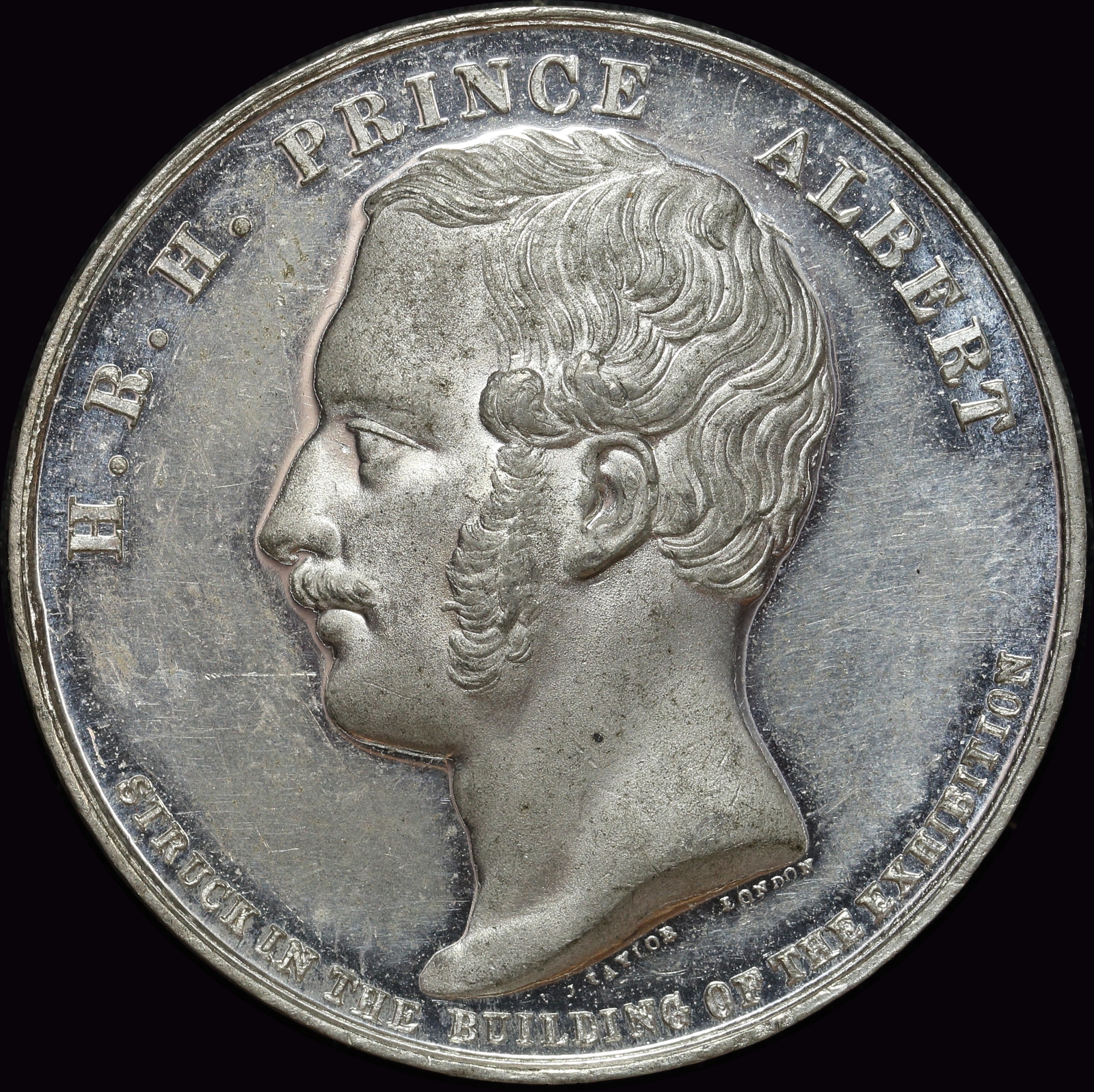 United Kingdom 1851 White Metal Medallion by WJ Taylor for Great Exhibition London product image