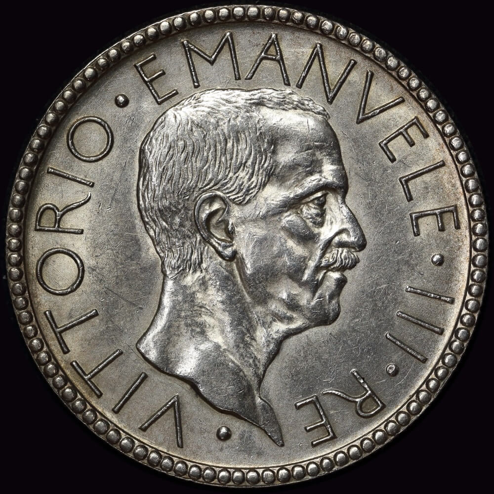 Italy 1928 Silver 20 Lire KM# 69 Uncirculated product image