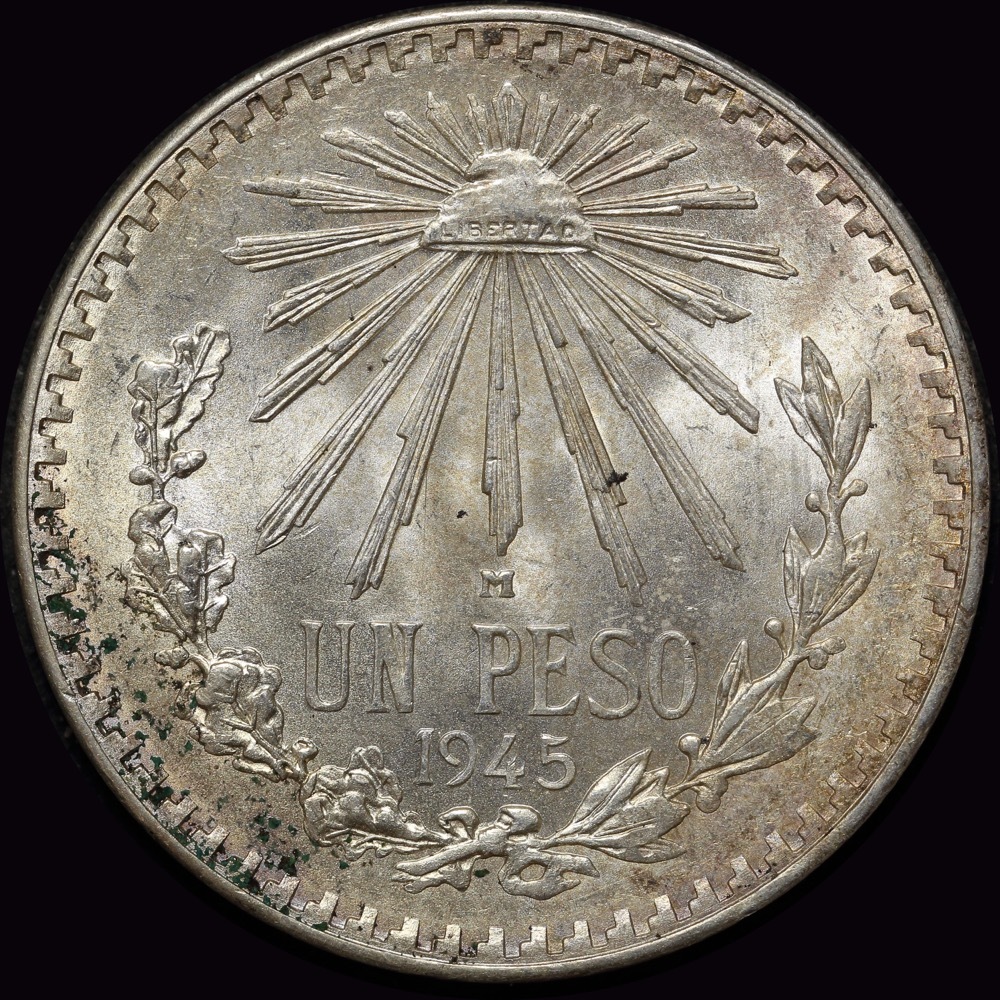 Mexico 1945 Silver Peso KM# 455 Uncirculated product image