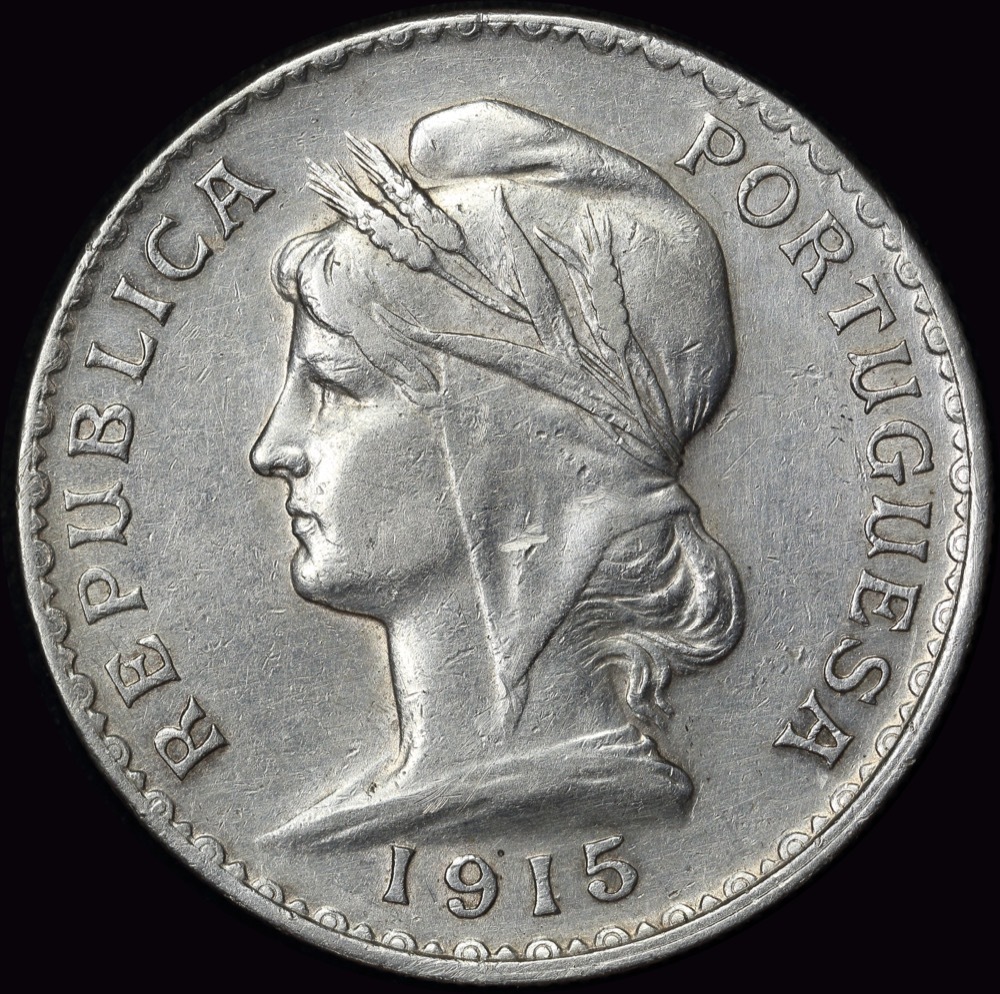 Portugal 1915 Silver Escudo KM# 564 about Unc product image