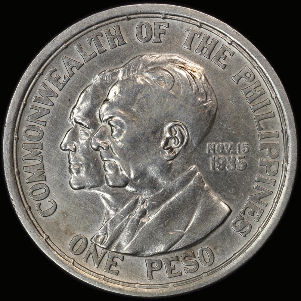Philippines 1936 Silver 1 Peso KM# 177 Uncirculated product image
