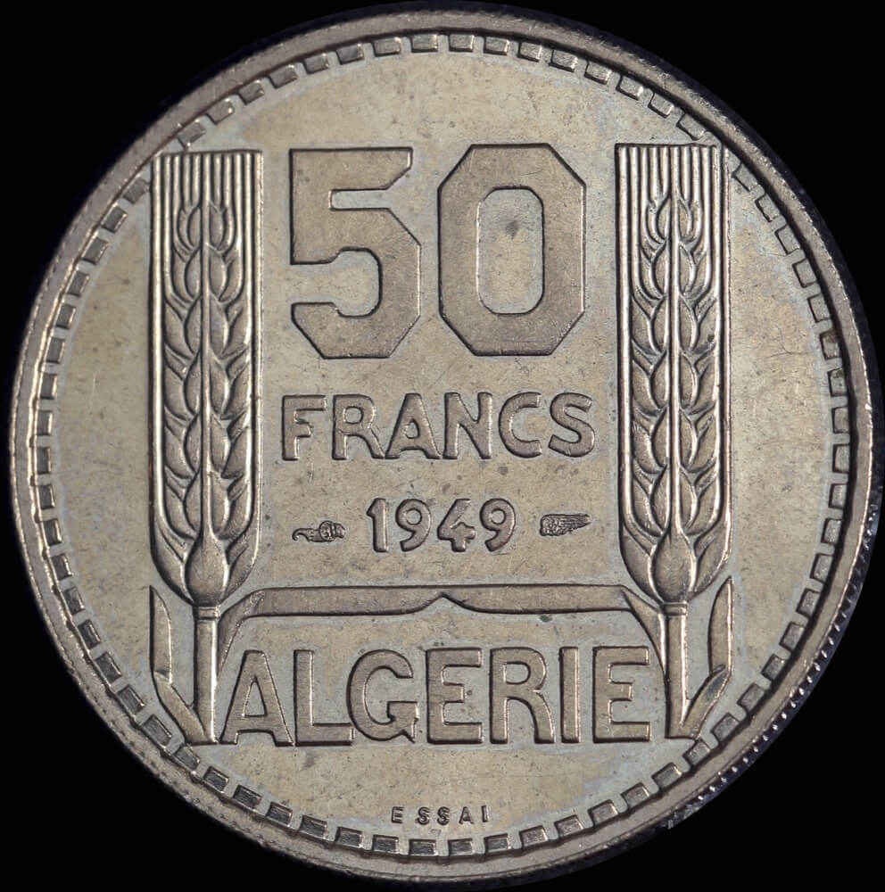 Algeria 1949 Copper-Nickel 50 Francs KM# 92 Choice Uncirculated product image