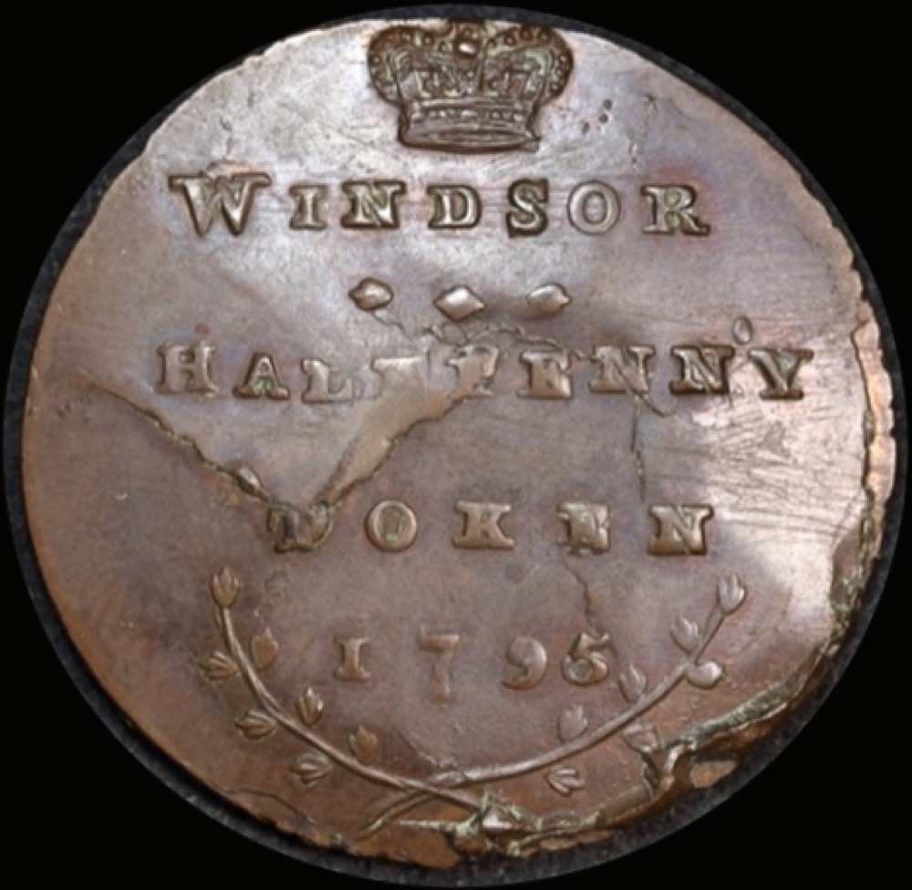 Berkshire (Windsor); Spence Copper Halfpenny Token 1795 A# about Unc product image
