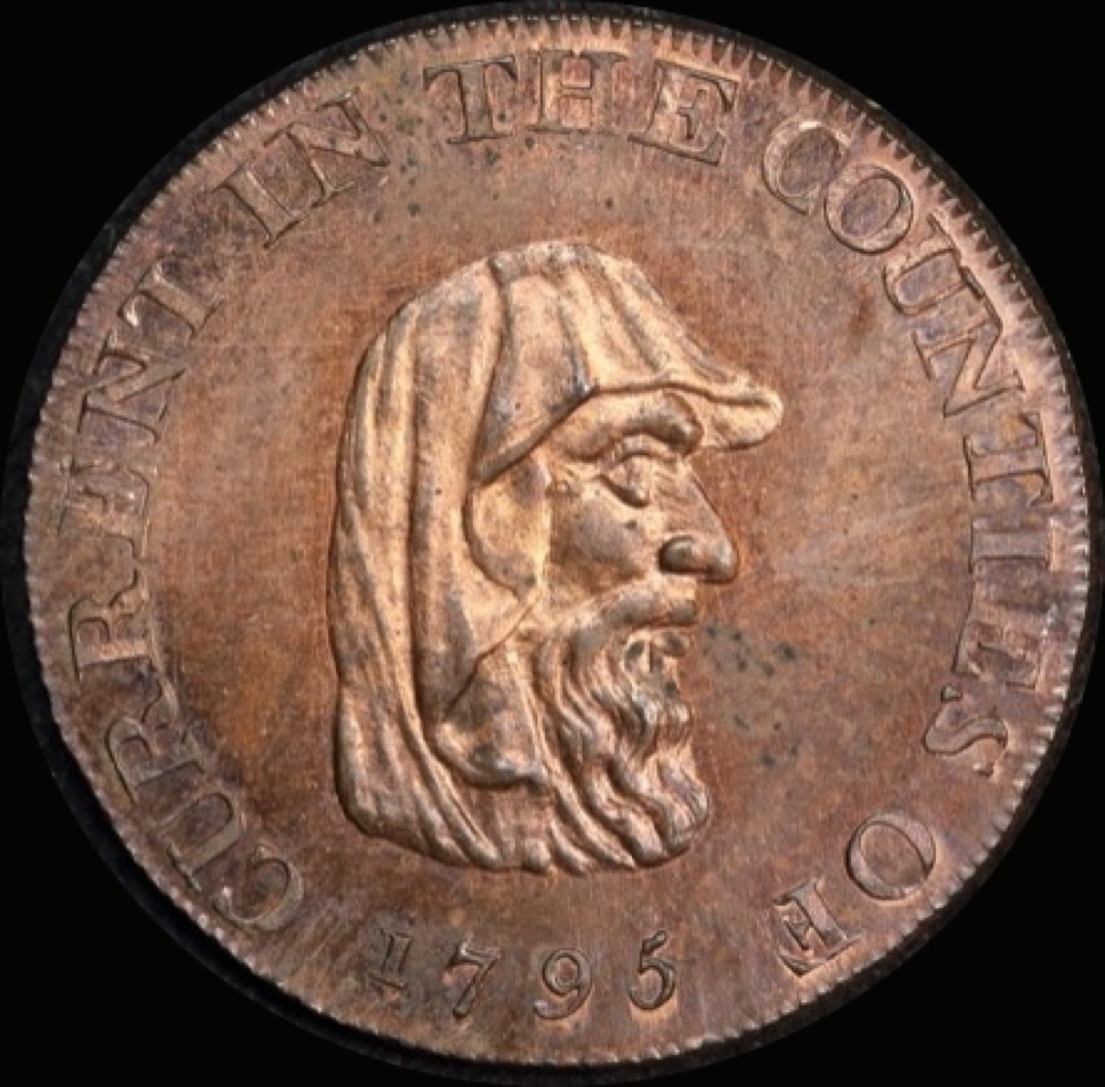 Cambridgeshire (Cambridge); Kempson Copper Farthing Token 1795 A#  FDC product image