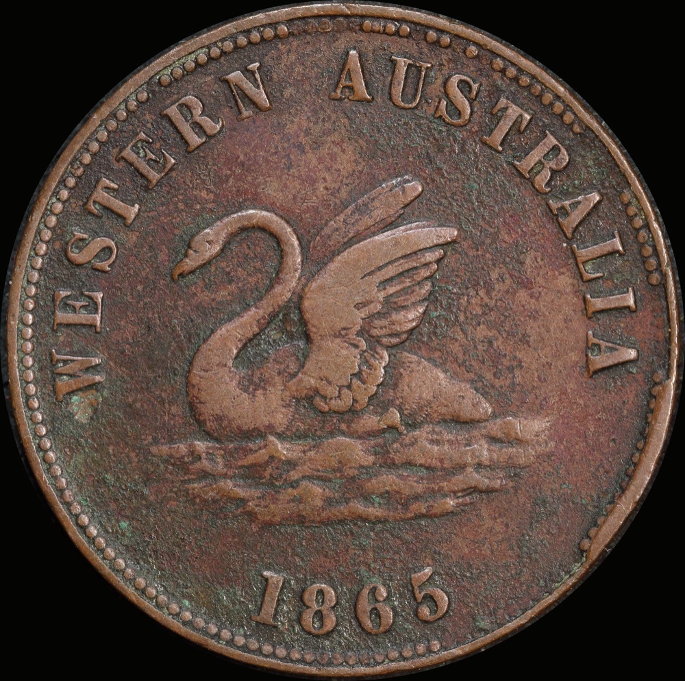 Davies, Alfred Copper Penny Token 1865 A# 94 about VF product image