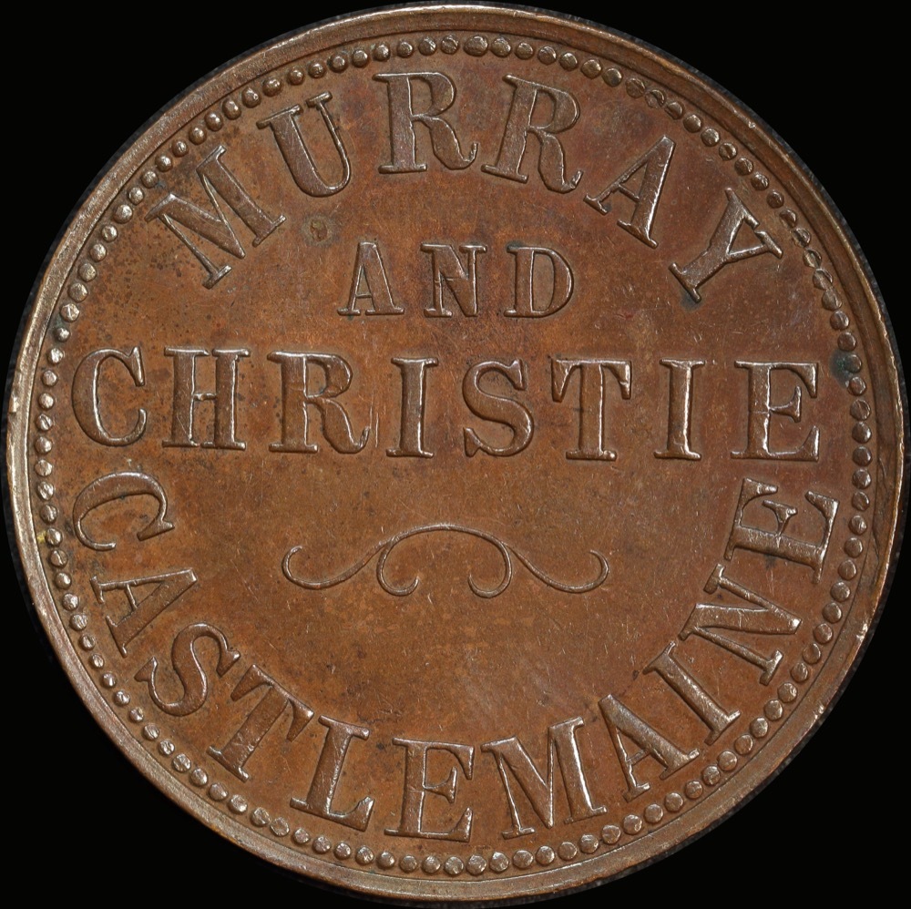 Murray & Christie Copper Penny Token Undated A# 396 good VF product image