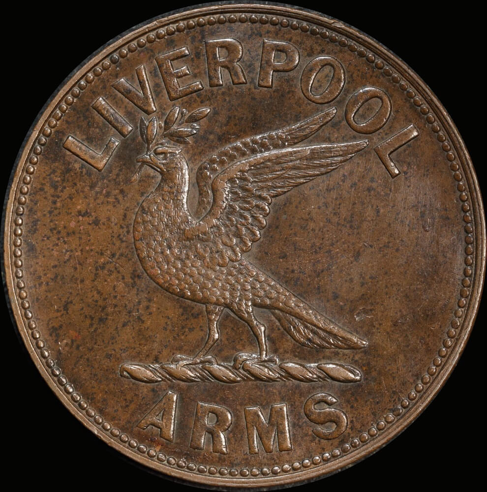 Palmer, B Copper Penny Token Undated A# 408 Extremely Fine product image