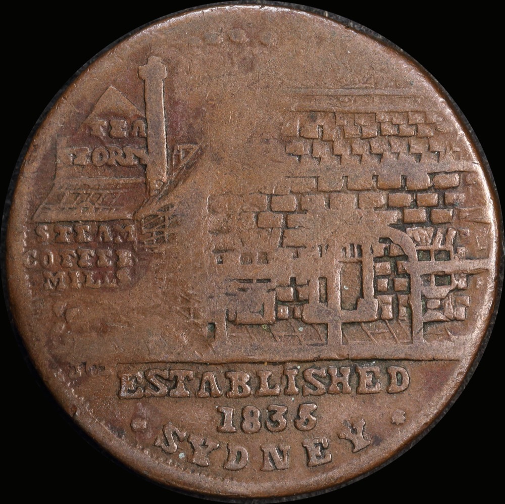 Tea Stores Copper Halfpenny Token 1853 A# 429 about VF product image