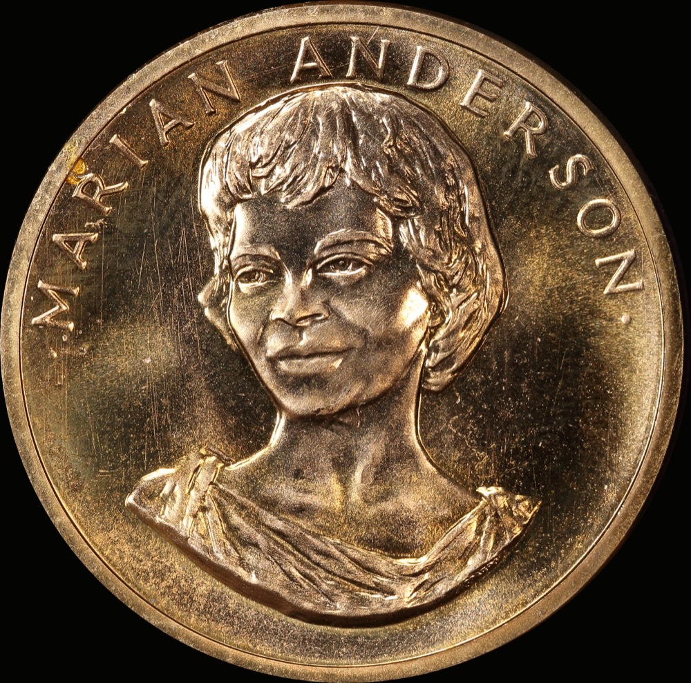 USA Gold Medallion 1980 American Arts - Marian Anderson 1/2 ozt AGW product image