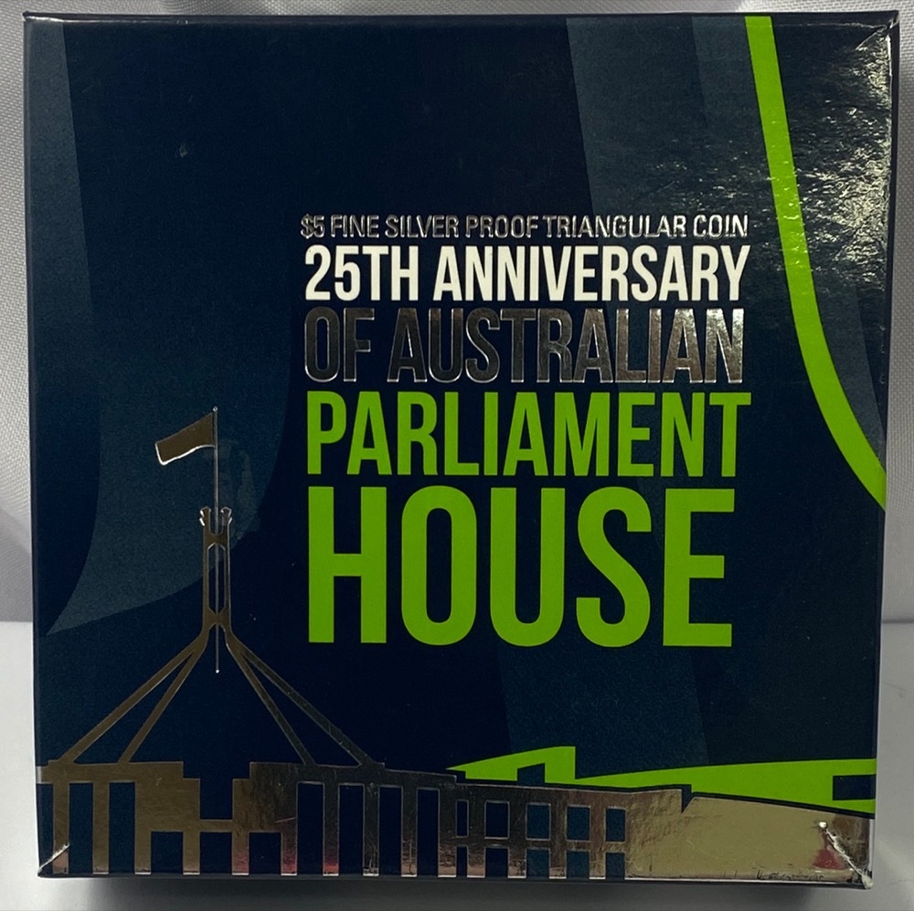 2013 Triangular $5 Silver Proof Coin 25th Anniversary of Parliament House product image