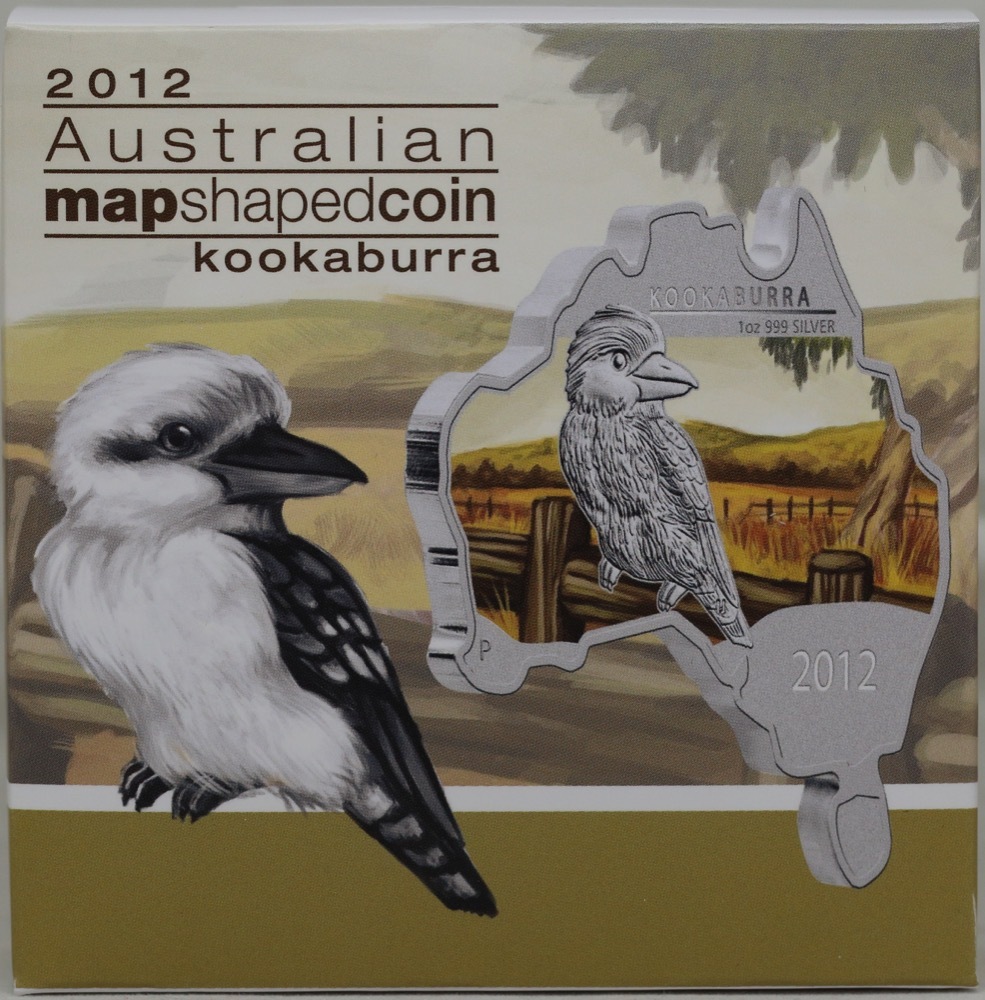 2012 Silver 1oz Specimen Map Shaped Coin - Kookaburra product image